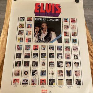 Elvis Presley Large RCA Records Catalog Poste 1977